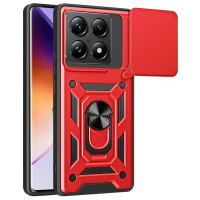 Чохол-Ударостійкий Camshield Serge Ring Xiaomi 14T Pro, червоний