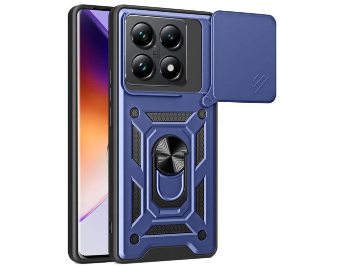 Чехол-Ударопрочный Camshield Serge Ring Xiaomi 14T Pro, синий