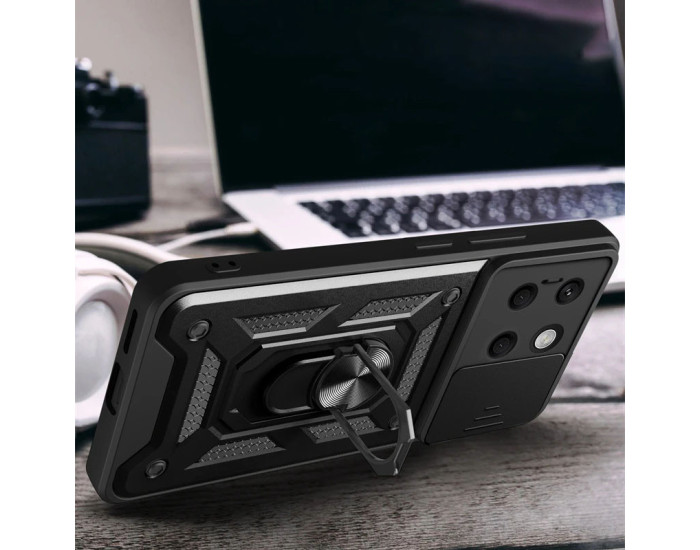 Чехол-Ударопрочный Camshield Serge Ring Xiaomi Poco X6 Pro, черный