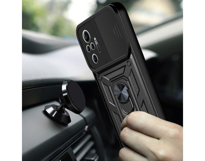 Чохол-Ударостійкий Camshield Serge Ring Xiaomi Redmi 10 Pro /10 Pro Max, чорний