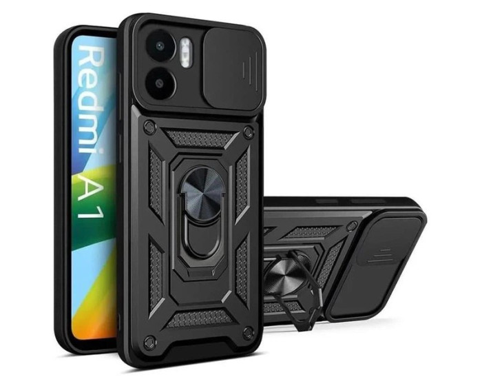 Чохол-Ударостійкий Camshield Serge Ring Xiaomi Redmi A1 /A2 , чорний