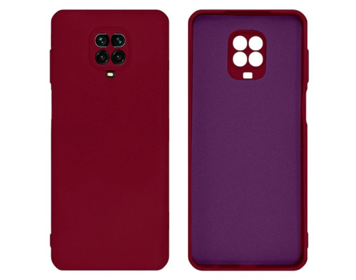 Чехол-силикон Candy Full Camera Xiaomi Redmi Note 9 Pro/Note 9S, бордовый