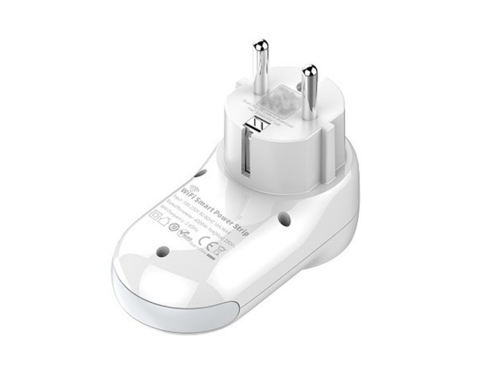 Умная розетка Ldnio SEW1058 Wi-Fi/ Alexa/ Google Home с LED ночником, белый