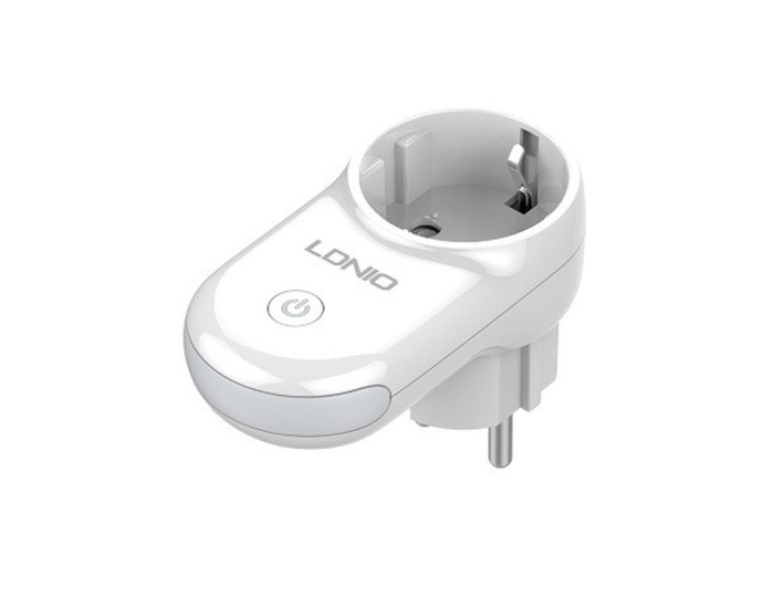 Умная розетка Ldnio SEW1058 Wi-Fi/ Alexa/ Google Home с LED ночником, белый