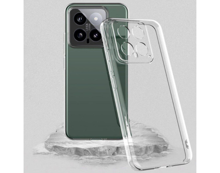Чехол-силикон Epic Transparent 1,5mm Full Camera Xiaomi 14 Pro, прозрачный