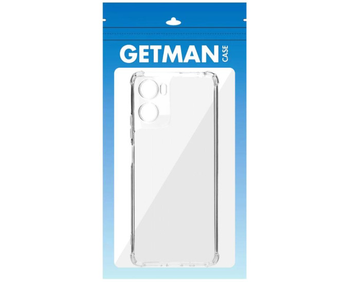 Чехол-силикон Getman Ease logo усиленные углы Motorola G06, прозрачный