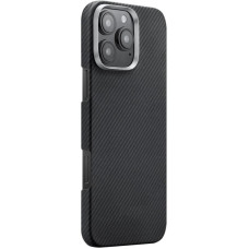 Чехол-силикон Carbon Protection Slim (MagSafe) iPhone 16 Pro, черный