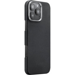 Чехол-силикон Carbon Protection Slim (MagSafe) iPhone 16 Pro, черный