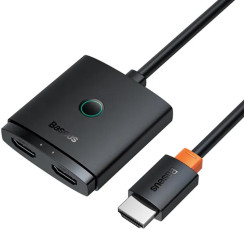 Переходник USB HUB Baseus AirJoy Series 2in1 HDMI to HDMI/HDMI (B01331105) черный