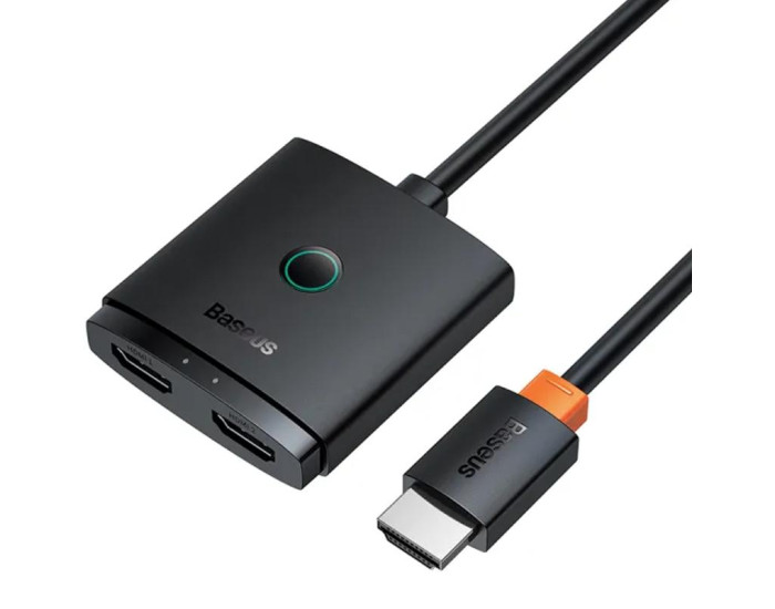 Переходник USB HUB Baseus AirJoy Series 2in1 HDMI to HDMI/HDMI (B01331105) черный