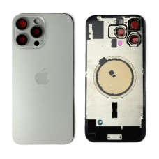 Задня панель корпуси для iPhone 16 Pro White Titanium, з склом камери, MagSafe