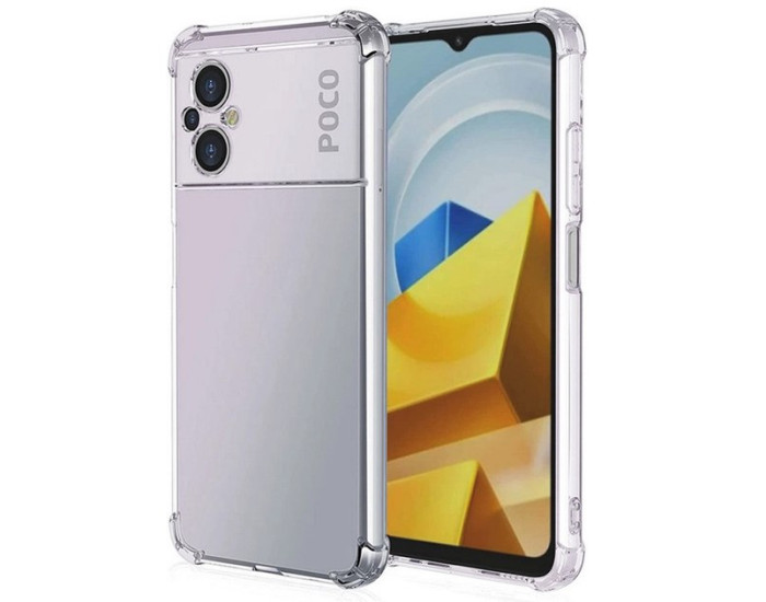 Чехол-силикон Getman Ease logo усиленные углы Xiaomi Poco M5, прозрачный