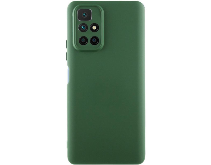 Чехол-силикон Getman Liquid Silk Full Camera Xiaomi Redmi 10 (Зеленый / Dark green)