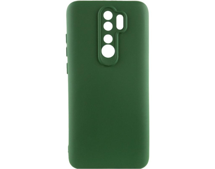 Чехол-силикон Getman Liquid Silk Full Camera Xiaomi Redmi 9 (Зеленый / Dark green)