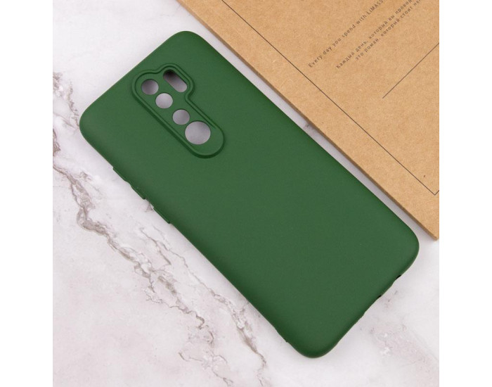 Чехол-силикон Getman Liquid Silk Full Camera Xiaomi Redmi 9 (Зеленый / Dark green)