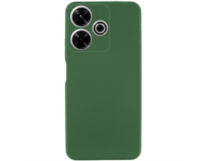 Чохол-силікон Getman Liquid Silk Xiaomi Redmi 13 4G /Poco M6 4G (Зелений / Dark Green)