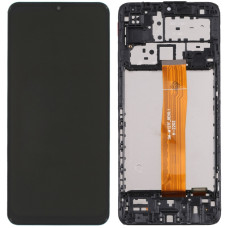 Дисплей с сенсорным экраном (модуль) Samsung A125 A12 /A125, REV.0.1, с рамкой, черный, переклейка