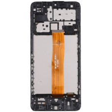 Дисплей с сенсорным экраном (модуль) Samsung A125 A12 /A125, REV.0.1, с рамкой, черный, переклейка