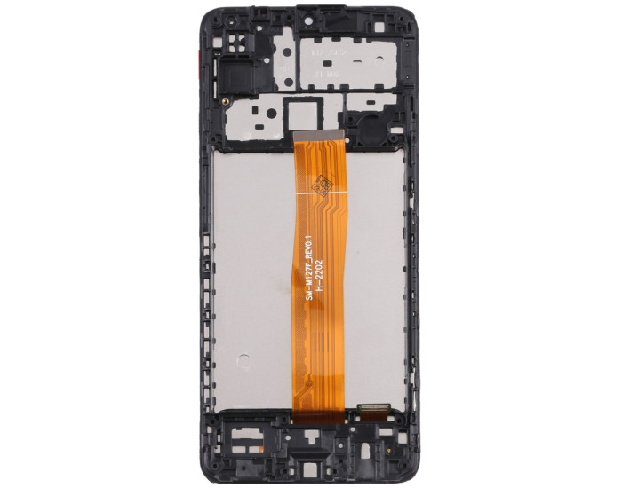 Дисплей с сенсорным экраном (модуль) Samsung A125 A12 /A125, REV.0.1, с рамкой, черный, переклейка