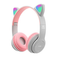 Беспроводные Наушники Bluetooth CATear P47M Led Pink