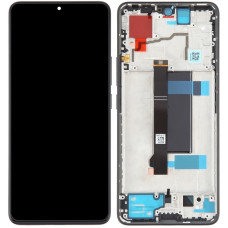 Дисплей з сенсорним екраном (модуль) Xiaomi Poco X6 5G, Redmi Note 13 Pro 5G, чорний, з рамкою, оригінал