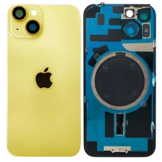 Задня панель корпуси для iPhone 14 Yellow, з склом камери, MagSafe, оригінал