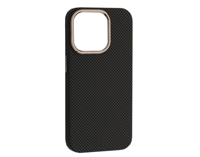 Чохол-силікон Carbon Style (MagSafe) iPhone 15 Pro, Чорний/Сірий