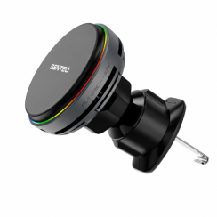 Автодержатель с безпроводной зарядкой SENTEO M3 Qi2 magnetic wireless charging car holder 15W, темно-серый (в дефлектор)