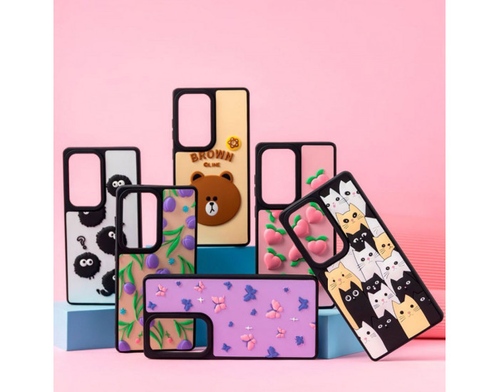 Чехол-силикон WAVE Doodle Case Xiaomi Redmi Note 14 4G (GL) Peach
