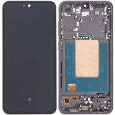 Дисплей с сенсорным экраном (модуль) Samsung S721 Galaxy S24 FE, черный с рамкой серой, оригинал Assembled
