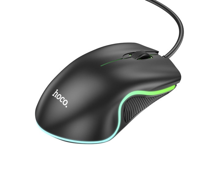 Мышь проводная Hoco GM19 RGB, Black
