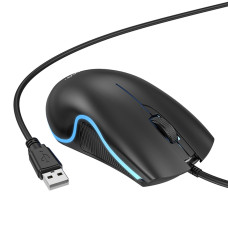 Мышь проводная Hoco GM19 RGB, Black