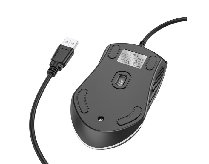 Мышь проводная Hoco GM19 RGB, Black