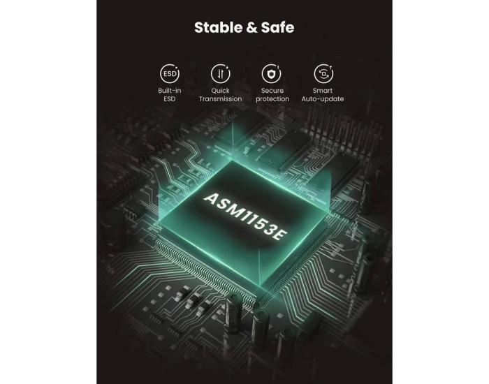 Зовнішній кишеня для накопичувача UGREEN CM321 USB-C 3.0 to 2.5-Inch SATA Converter 50cm (UGR-70610)