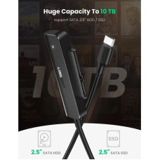 Внешний карман для накопителя UGREEN CM321 USB-C 3.0 to 2.5-Inch SATA Converter 50cm (UGR-70610)