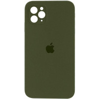 Чохол-силікон оригінал Square Cover Soft Matte Full Camera iPhone 11 Pro Max, Dark olive