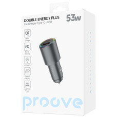 Автомобильное зарядное устройство Proove Double Energy Plus 53W (Type-C + Type-C)