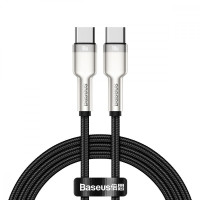 Кабель USB-C Baseus Cafule Metal Type-C to Type-C 100W (1m) (CATJK-C01) Black