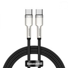 Кабель USB-C Baseus Cafule Metal Type-C to Type-C 100W (1m) (CATJK-C01) Black