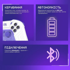 Геймпад для телефона Proove Gaming Skadi, белый/фиолетовый