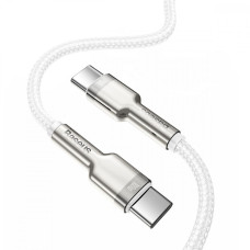 Кабель USB-C Baseus Cafule Metal Type-C to Type-C 100W (2m) (CATJK-D02) White 