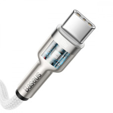 Кабель USB-C Baseus Cafule Metal Type-C to Type-C 100W (2m) (CATJK-D02) White 