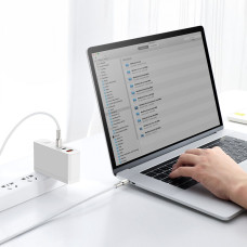 Кабель USB-C Baseus Cafule Metal Type-C to Type-C 100W (2m) (CATJK-D02) White 