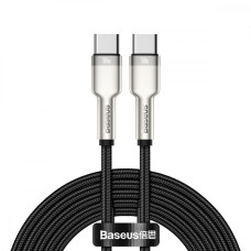 Кабель USB-C Baseus Cafule Metal Type-C to Type-C 100W (2m) (CATJK-D02) Black 