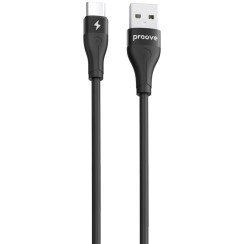Кабель Proove Soft Silicone USB to Type-C (3A/2m) черный