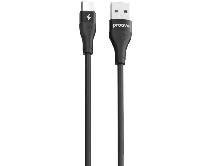 Кабель Proove Soft Silicone USB to Type-C (3A/2m) черный