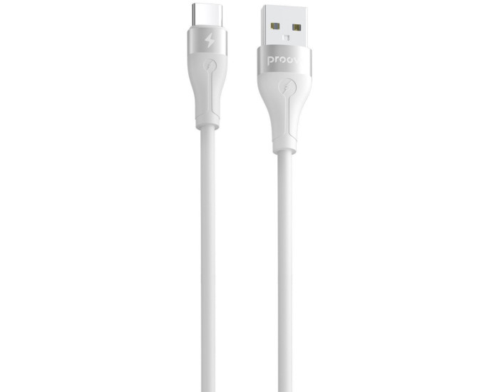 Кабель Proove Soft Silicone USB to Type-C (3A/2m) белый