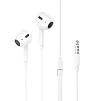 Провідні навушники 3,5 Hoco M101 Max Crystal Grace Wire-Controlled Earphones з мікрофоном (Білий / White)