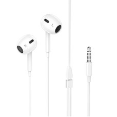 Проводные наушники 3,5 Hoco M101 Max Crystal Grace Wire-Controlled Earphones с микрофоном (Белый / White)