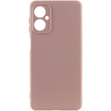 Чехол-силикон GETMAN Liquid Silk Full Camera Motorola Moto G14, розовый песок